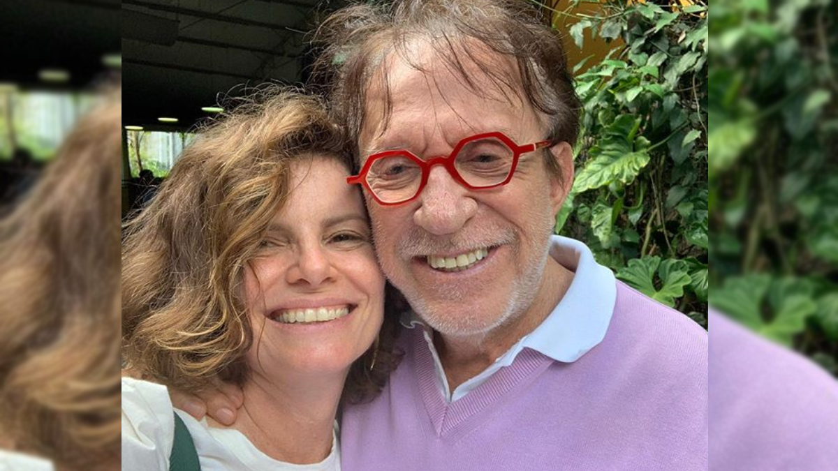 Debora Bloch e Moacyr Franco nos bastidores de Segunda Chamada