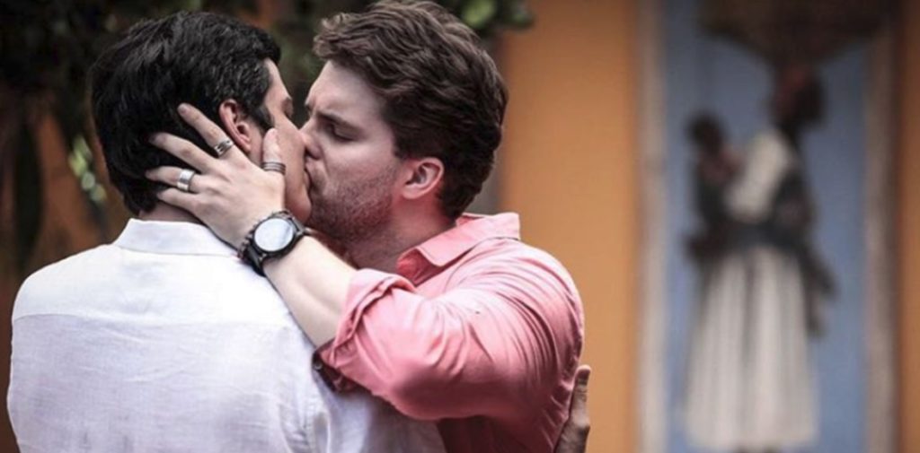 Félix (Mateus Solano) e Niko (Thiago Fragoso) de Amor à Vida