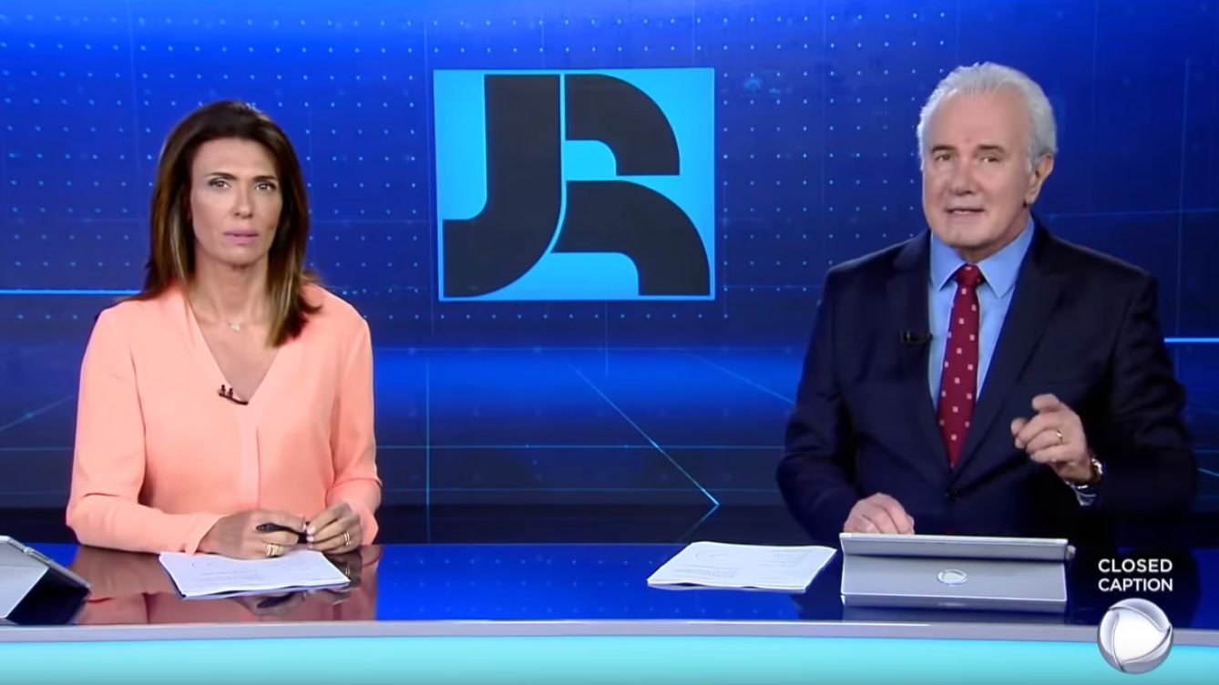 Janine Borba e Celso Freitas no Jornal da Record