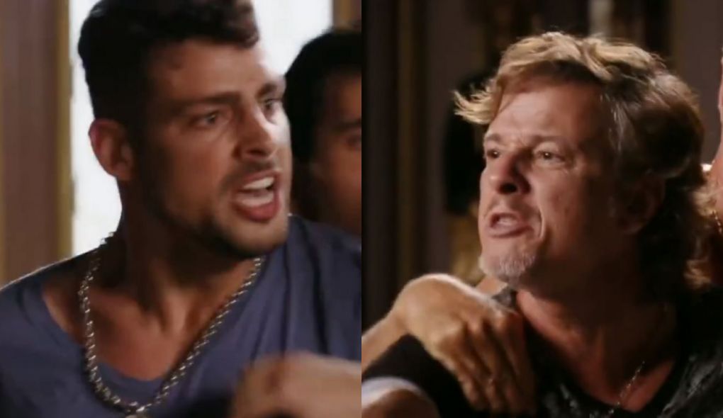 Jorginho (Cauã Reymond) e Max (Marcello Novaes) de Avenida Brasil