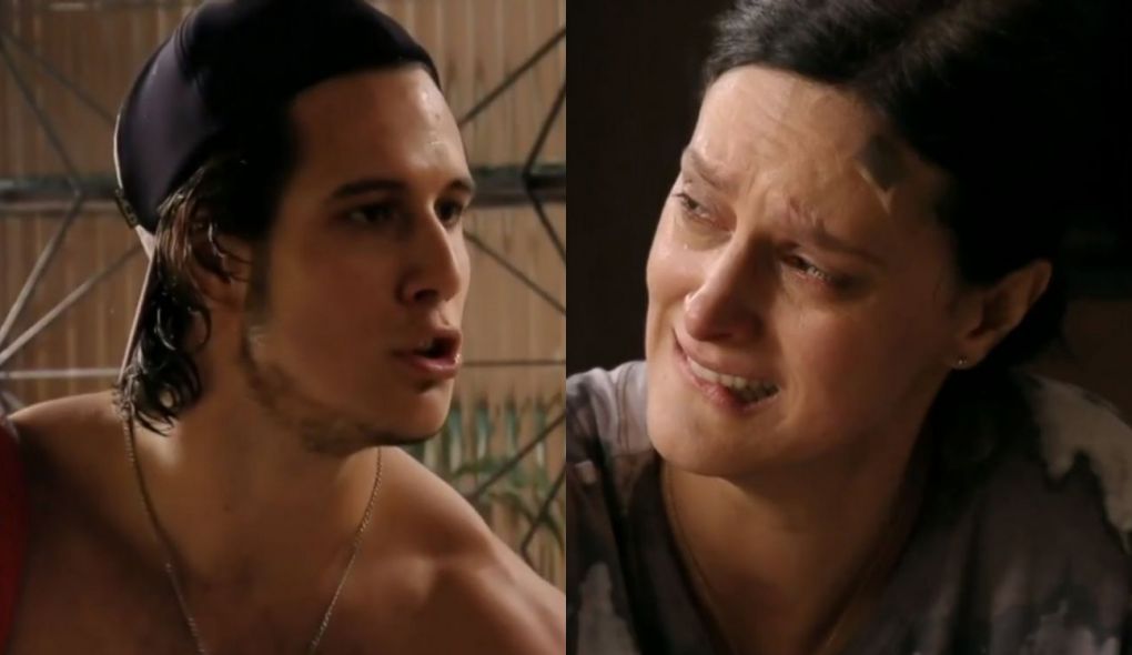 Lúcio (Emiliano D'Avila) e Janaína (Claudia Missura) de Avenida Brasil