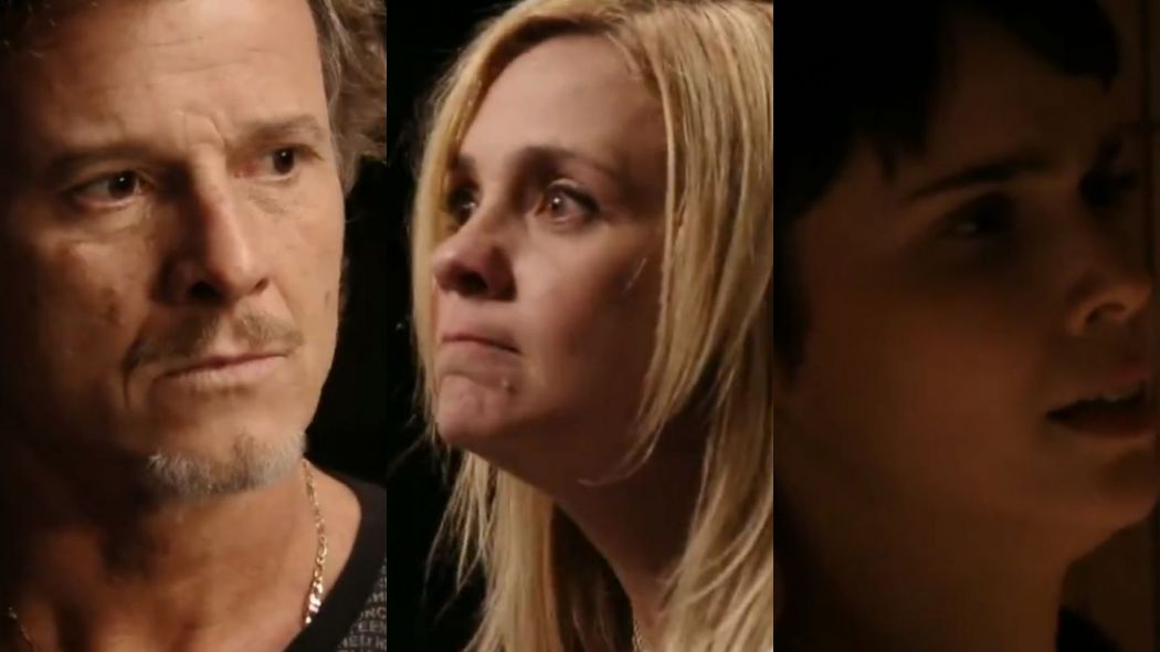 Max (Marcello Novaes), Carminha (Adriana Esteves) e Nina (Débora Falabella) de Avenida Brasil