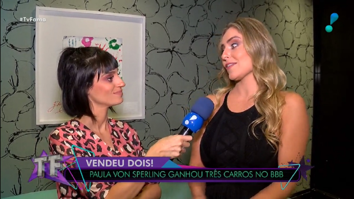 Ex-BBB Paula, no TV Fama