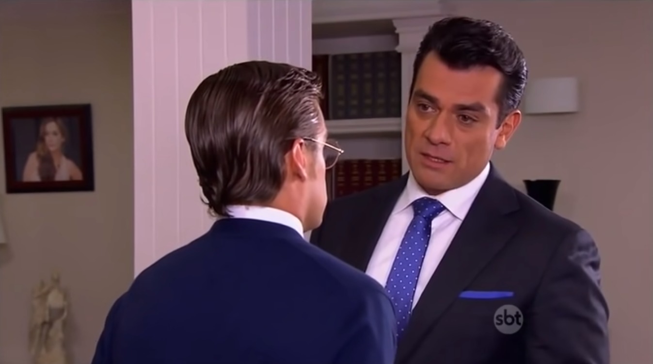 Polo Morín e Jorge Salinas em cena da novela Meu Coração é Teu (Reprodução / YouTube)