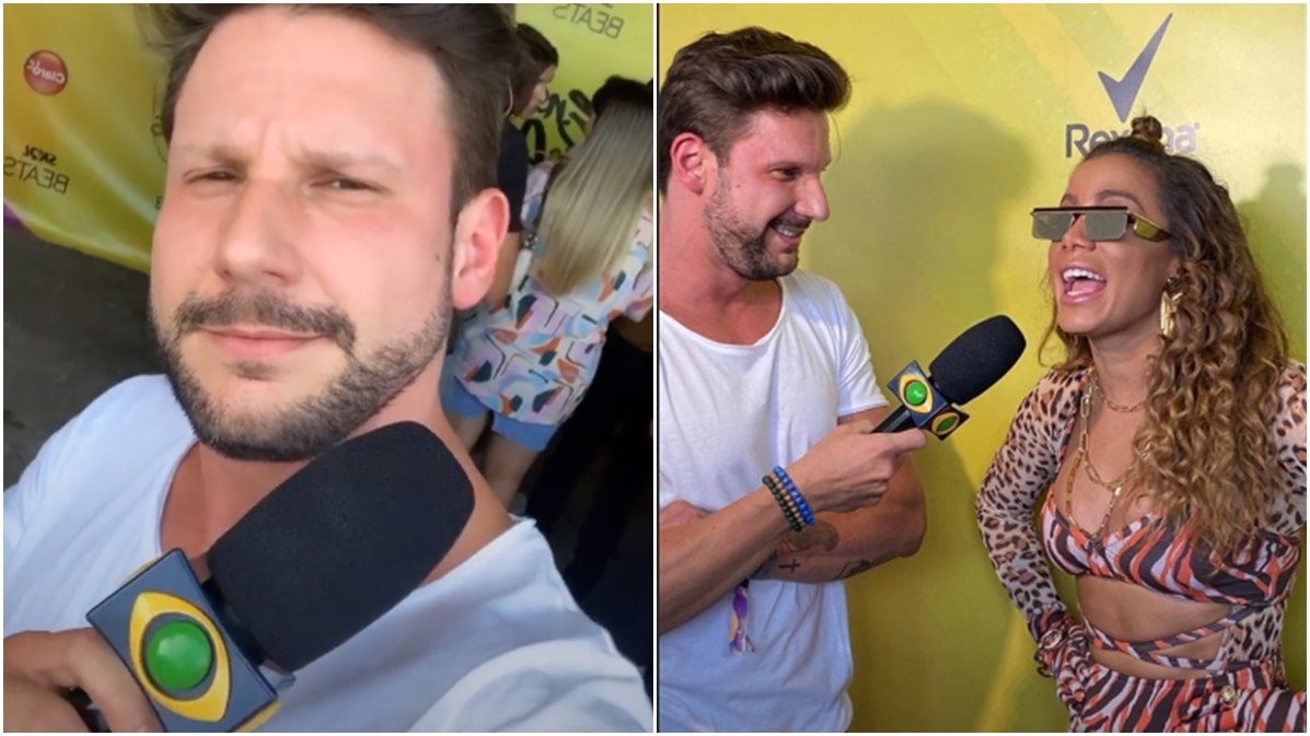Rafael Pessina entrevista Anitta para sua estreia no Melhor da Tarde da Band (Reprodução: Instagram)