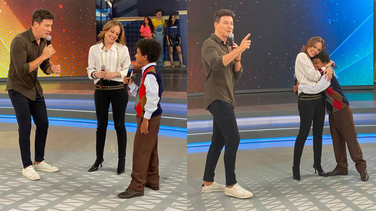 Rodrigo Faro, Brenda Sabryna e Guilherme no Hora do Faro