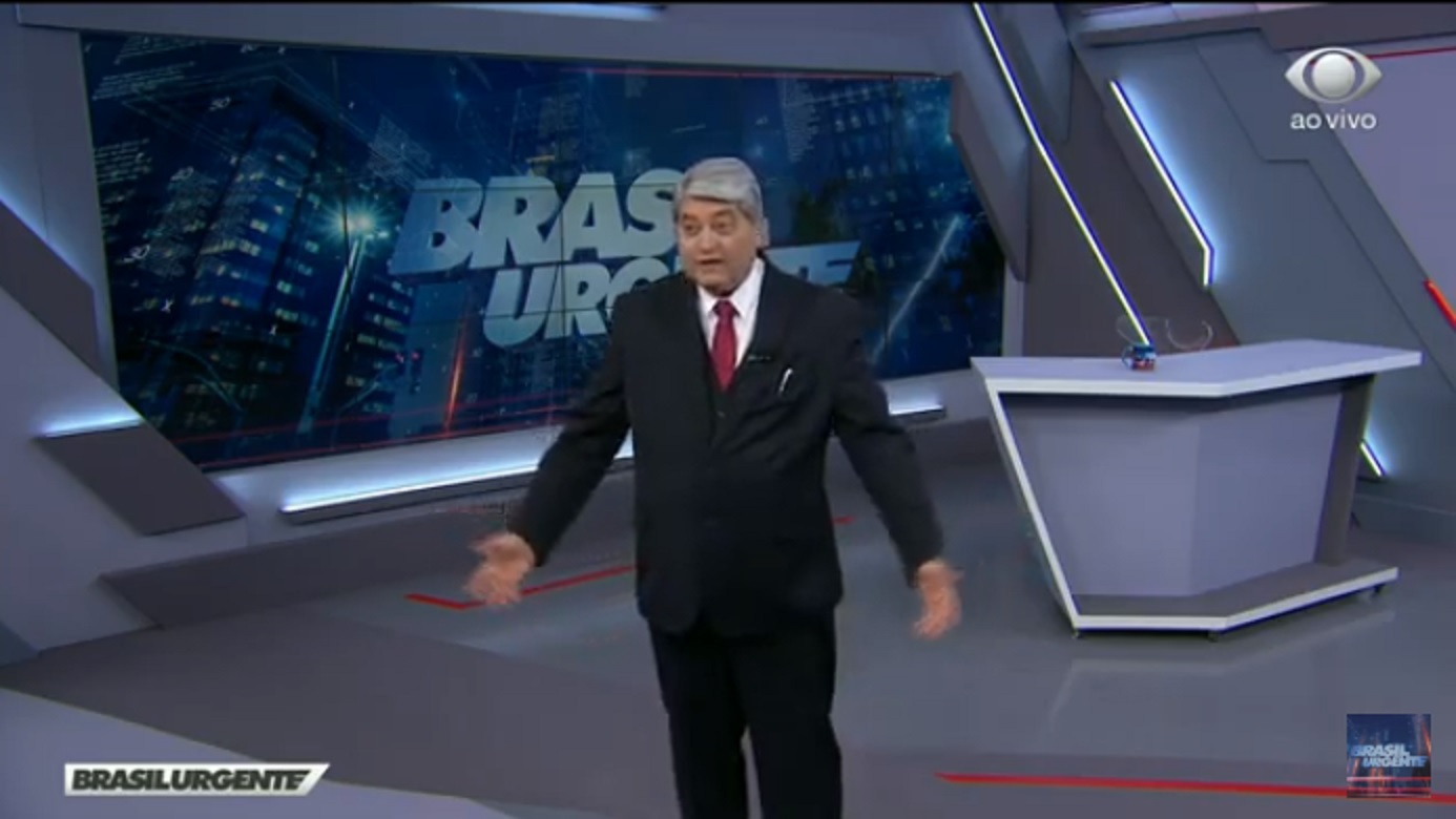 Band tem queda de energia durante o Brasil Urgente (Reprodução: Band)