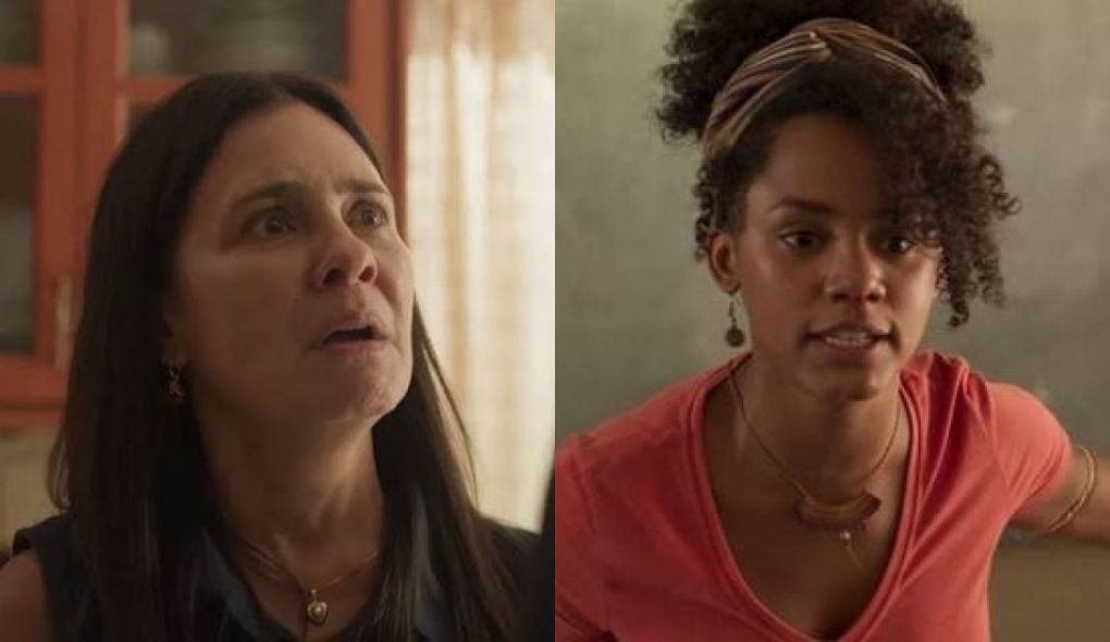 Thelma (Adriana Esteves) e Camila (Jéssica Ellen) de Amor de Mãe