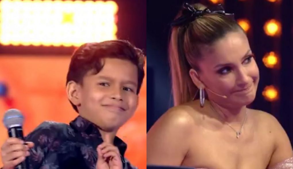 Vinne Ramos e Claudia Leitte no The Voice Kids