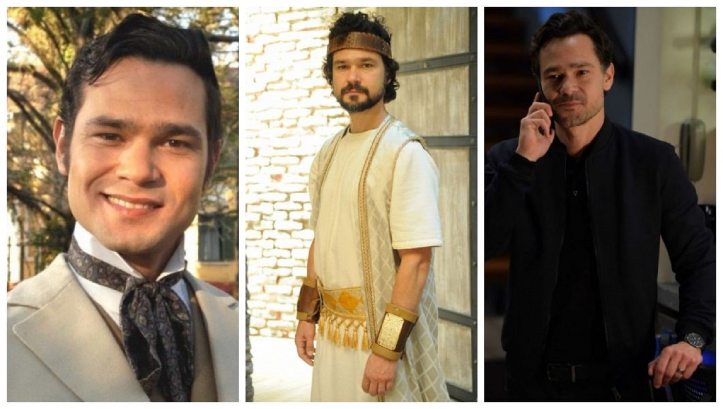 Henrique, Daniel e Leandro, personagens de Gabriel Gracindo na Record TV