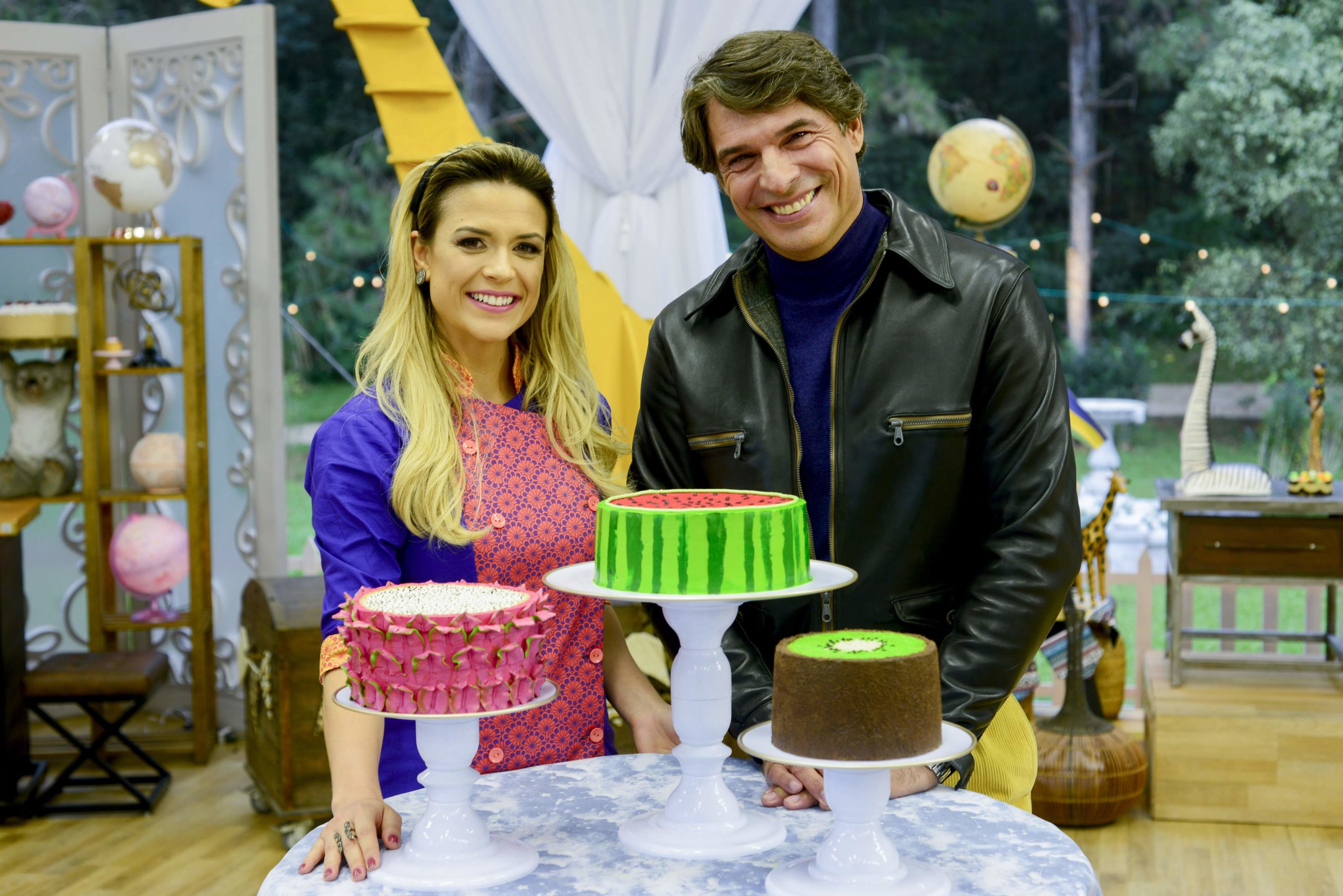 Beca Milano e Olivier Anquier no Júnior Bake Off