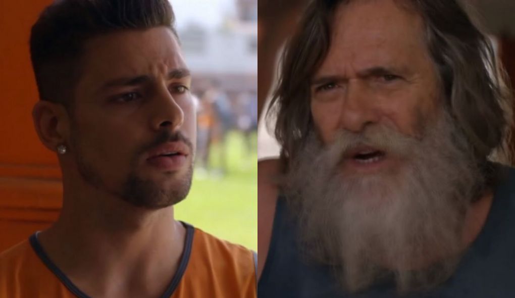 Jorginho (Cauã Reymond) e Nilo (José de Abreu) de Avenida Brasil