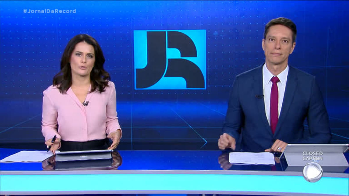 Adriana Araújo e Sergio Aguiar no Jornal da Record