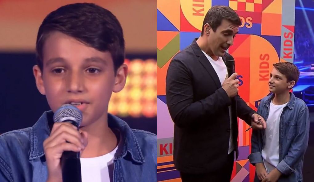 Arthur Tranjan e André Marques no The Voice Kids