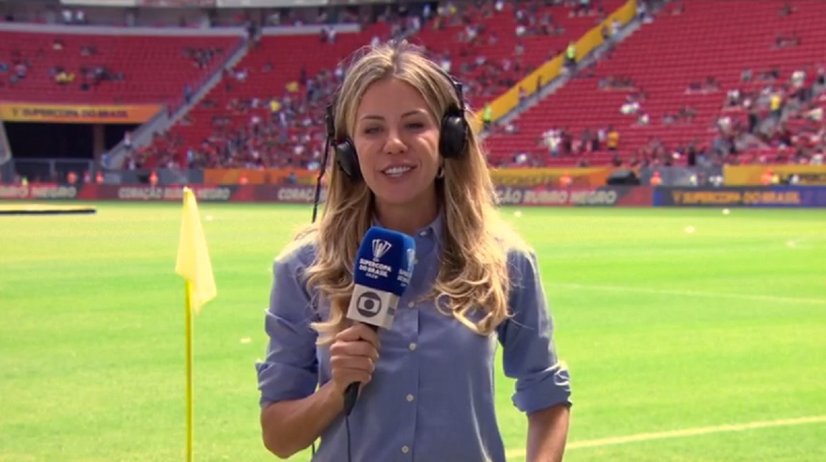Apresentadora Bárbara Coelho, no Esporte Espetacular