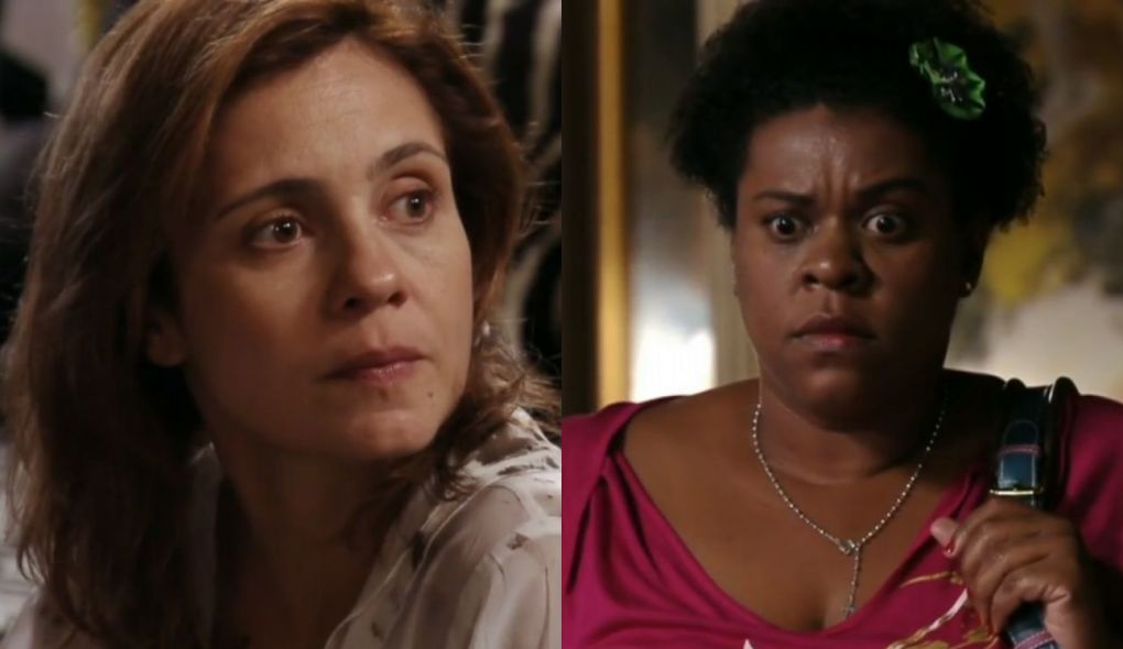 Carminha (Adriana Esteves) e Zezé (Cacau Protásio) de Avenida Brasil