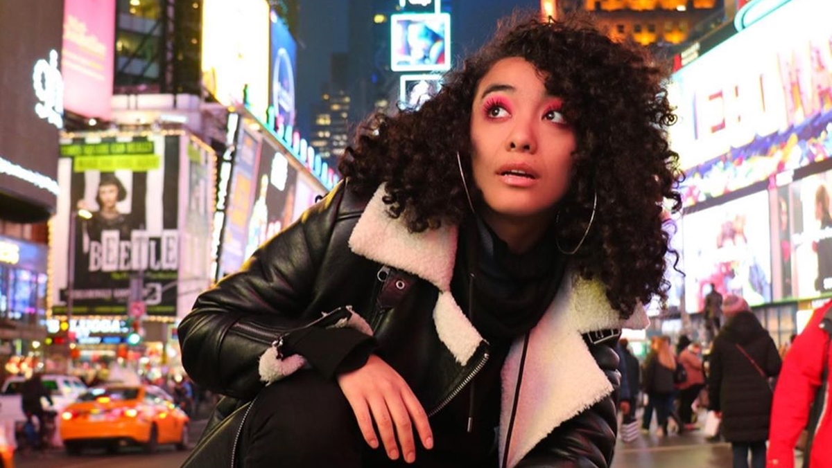 Elyfer Torres na Time Square em Nova York (Reprodução: Instagram)