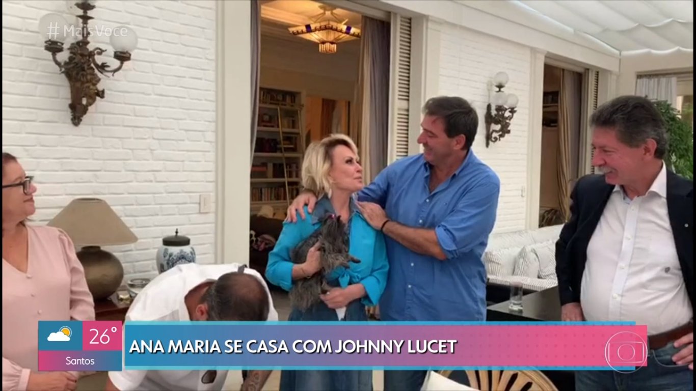 Mais Você mostra casamento de Ana Maria Braga e Johnny Lucet