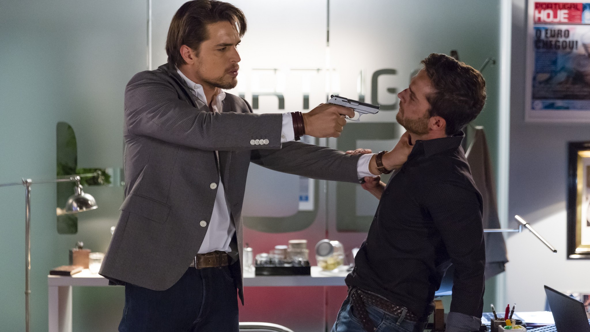 Jorge (Diogo Morgado) e Gonçalo (Fernando Pires) em Ouro Verde
