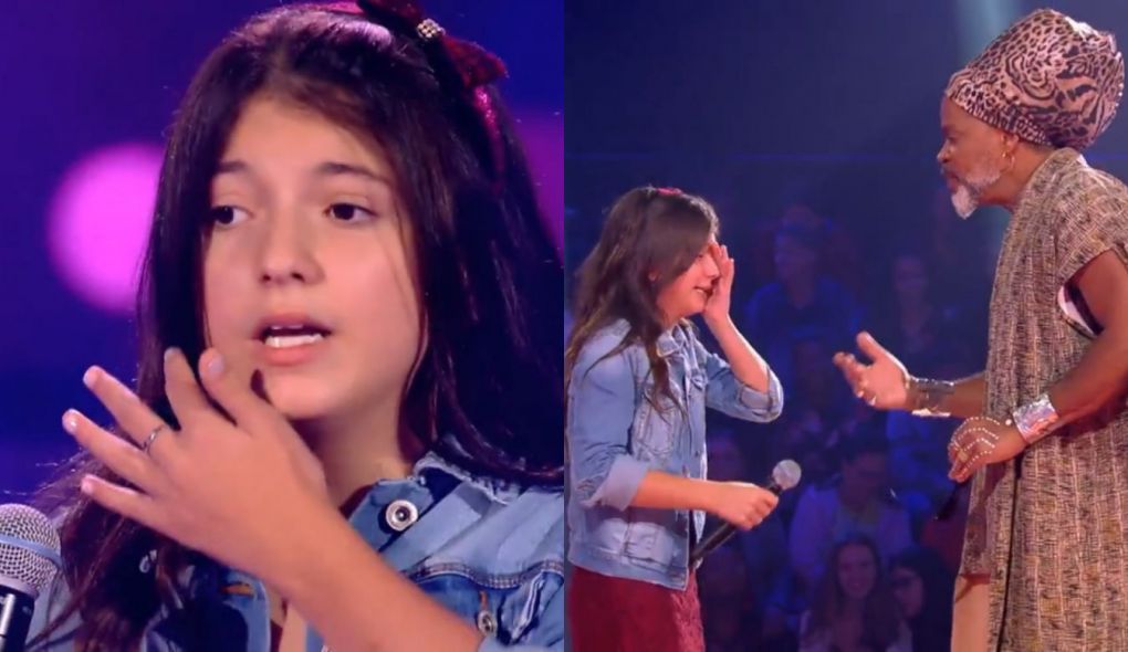 Mabê Neves e Carlinhos Brown no The Voice Kids
