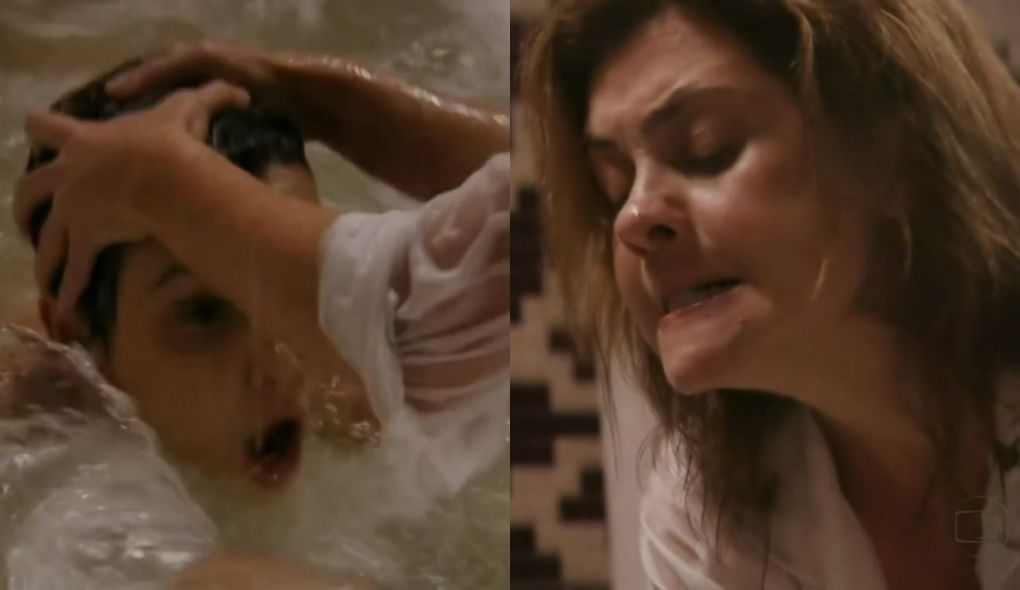 Nina (Débora Falabella) e Carminha (Adriana Esteves) de Avenida Brasil