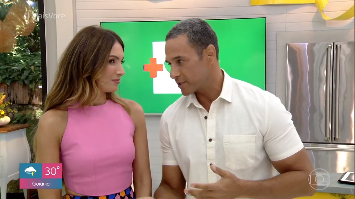 Patrícia Poeta e Fabricio Battaglini no Mais Você
