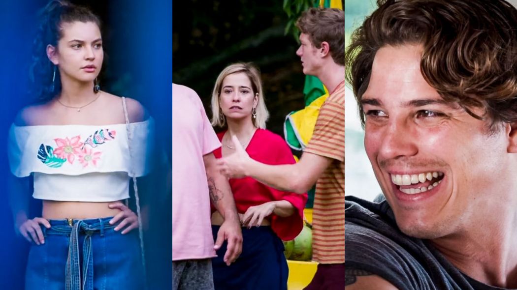 Rita (Alanis Guillen), Lígia (Paloma Duarte), Filipe (Pedro Novaes) e Rui (Romulo Arantes Neto) de Malhação - Toda Forma de Amar