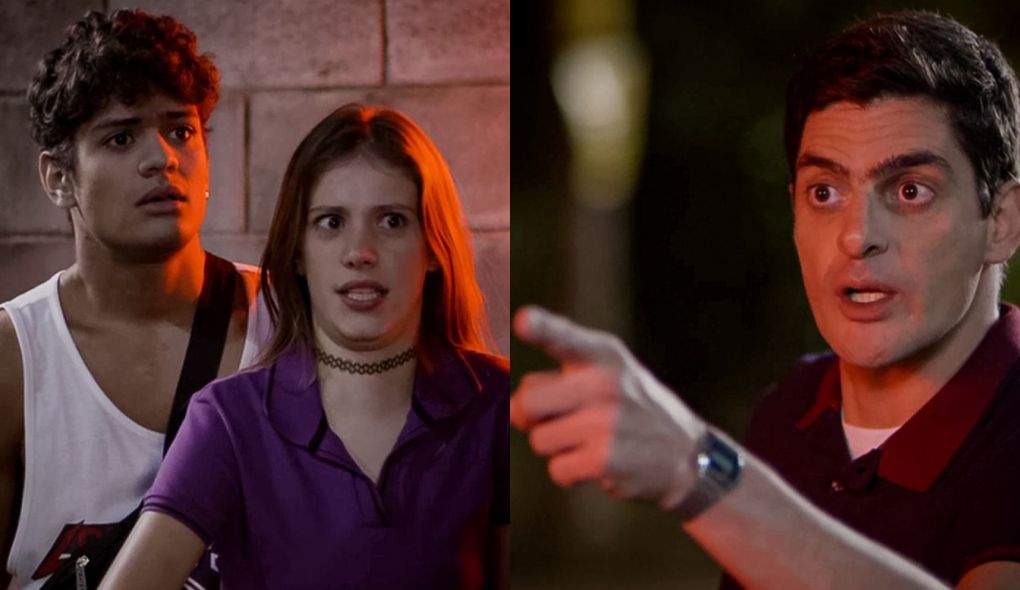 Anjinha (Caroline Dallarosa), Cleber (Gabriel Santana) e Marco (Julio Machado) de Malhação – Toda Forma de Amar