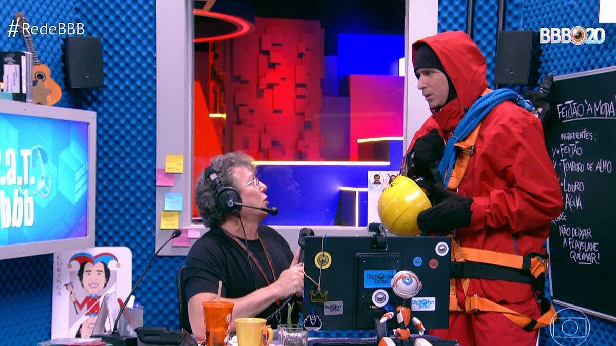 Boninho e Rafael Portugal BBB20 (Foto: Reprodução/Globo)