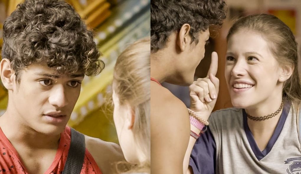Cleber (Gabriel Santana) e Anjinha (Caroline Dallarosa) de Malhação - Toda Forma de Amar