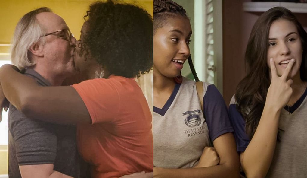 César (Tato Gabus Mendes), Vânia (Olívia Araújo), Jaqueline (Gabz) e Milena (Giovanna Rispoli) de Malhação – Toda Forma de Amar