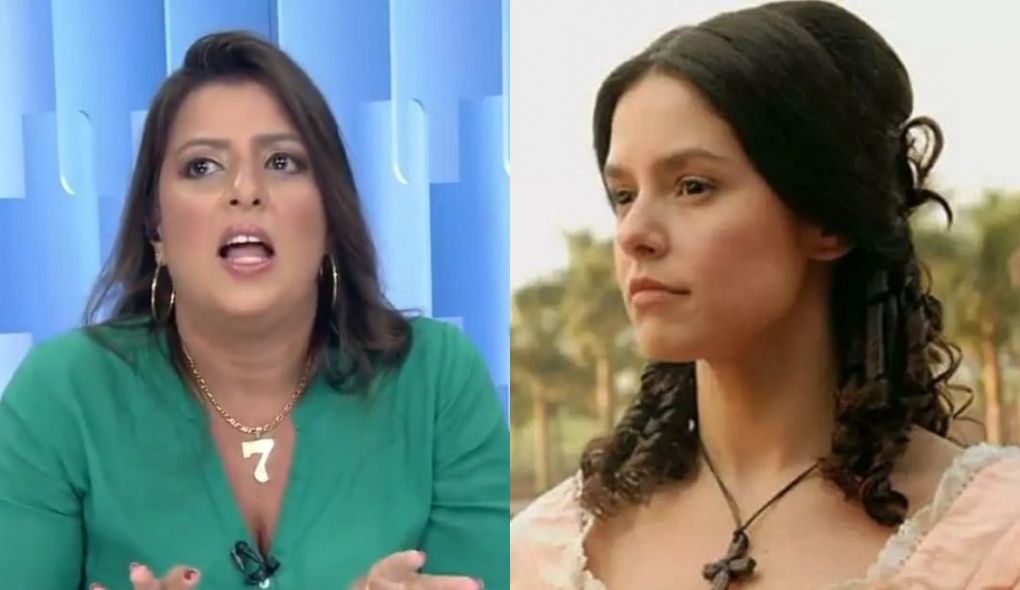Fábia Oliveira no Fofocalizando e Biianca Rinaldi em A Escrava Isaura