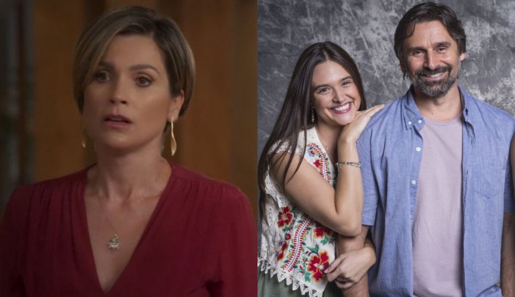 Helena (Flávia Alessandra), Luna (Juliana Paiva) e Mário (Murilo Rosa) de Salve-se Quem Puder