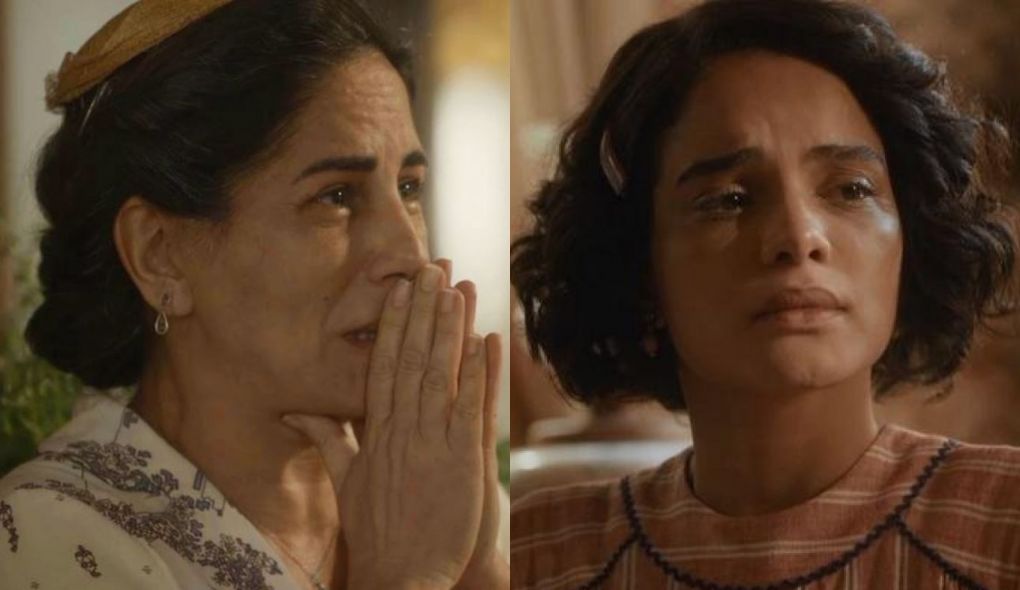 Lola (Gloria Pires) e Inês (Carol Macedo) de Éramos Seis