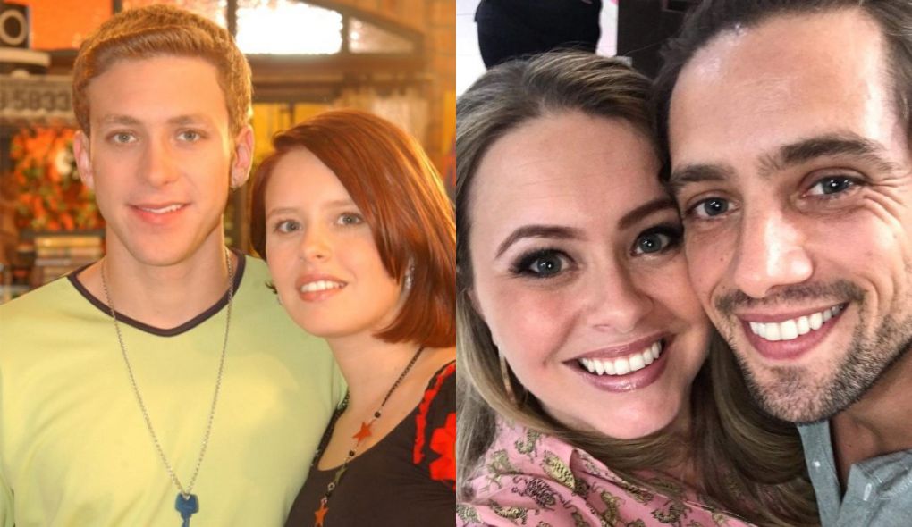 Mariana Bridi com Sergio Hondjakoff em 2014 e ao lado do marido, Rafael Cardoso