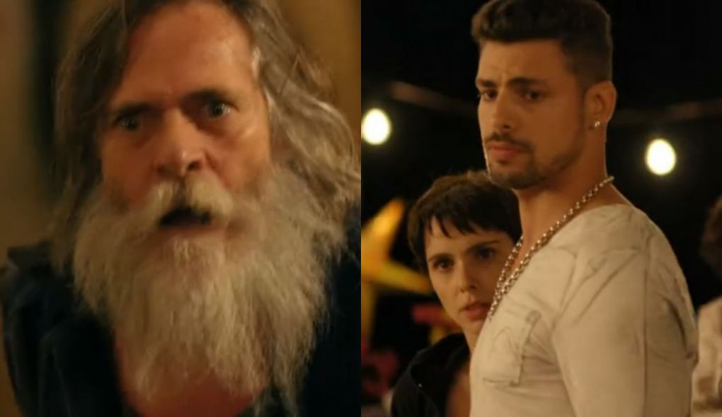 Nilo (José de Abreu), Nina (Débora Falabella) e Jorginho (Cauã Reymond) de Avenida Brasil