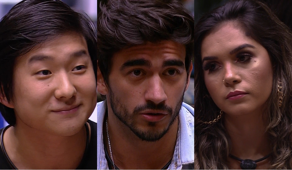 Pyong, Guilherme e Gizelly BBB20 (Foto: Reprodução/Globo)