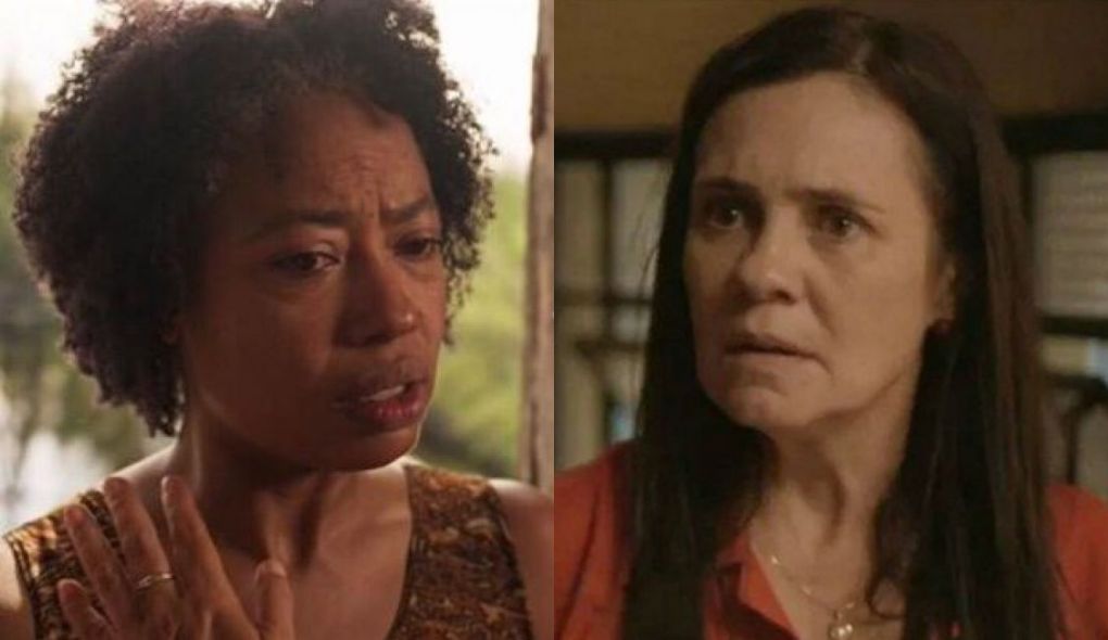 Rita (Mariana Nunes) e Thelma (Adriana Esteves) de Amor de Mãe