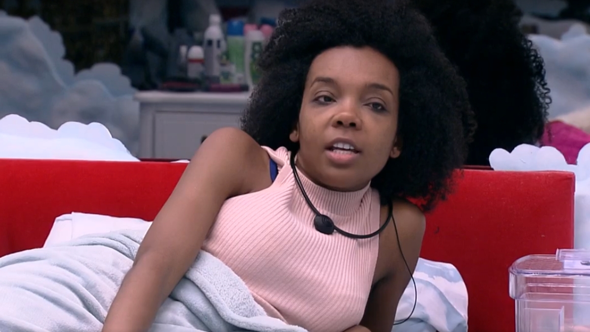 Thelma no quarto do BBB20
