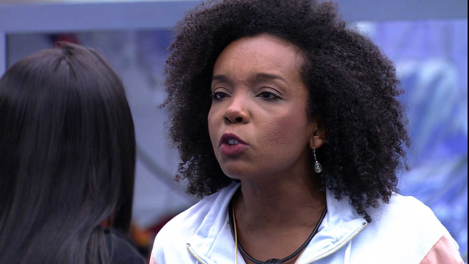 Thelma briga com Flayslane BBB20 (Foto: Reprodução/TVGlobo)