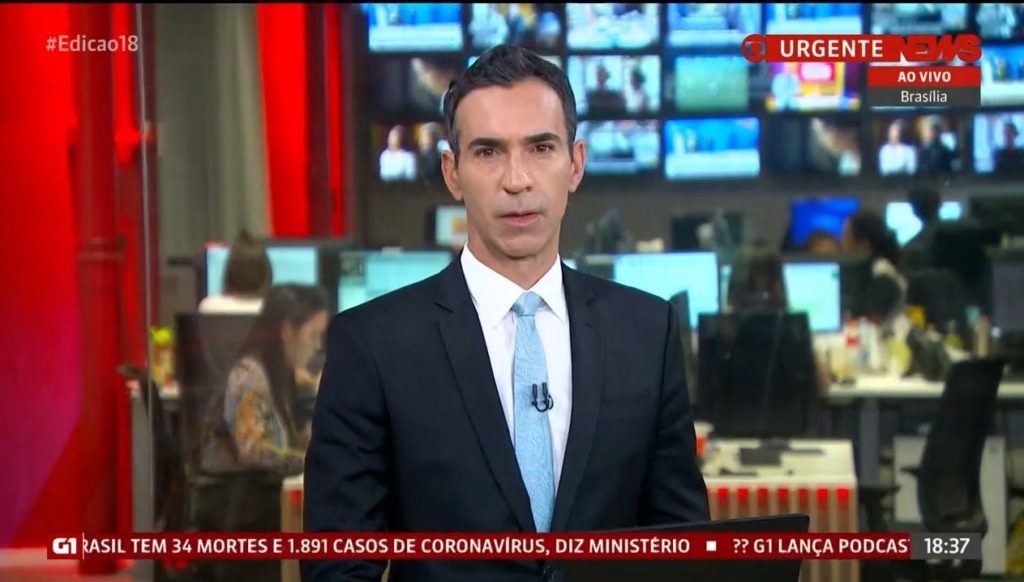 César Tralli no GloboNews (Reprodução / Twitter)