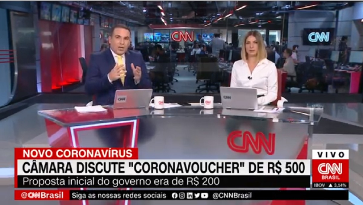 Reinaldo Gottino e Daniela Lima, no CNN 360, um dos destaques da programação