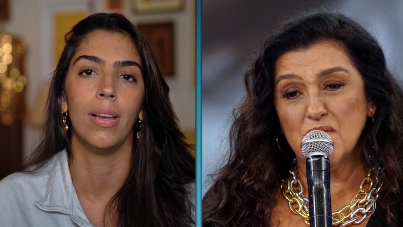 O primeiro depoimento ficou por conta da filha, Benedita, que falou sobre sua deficiência auditiva e a luta delas para superar as dificuldades. — Foto: Globo