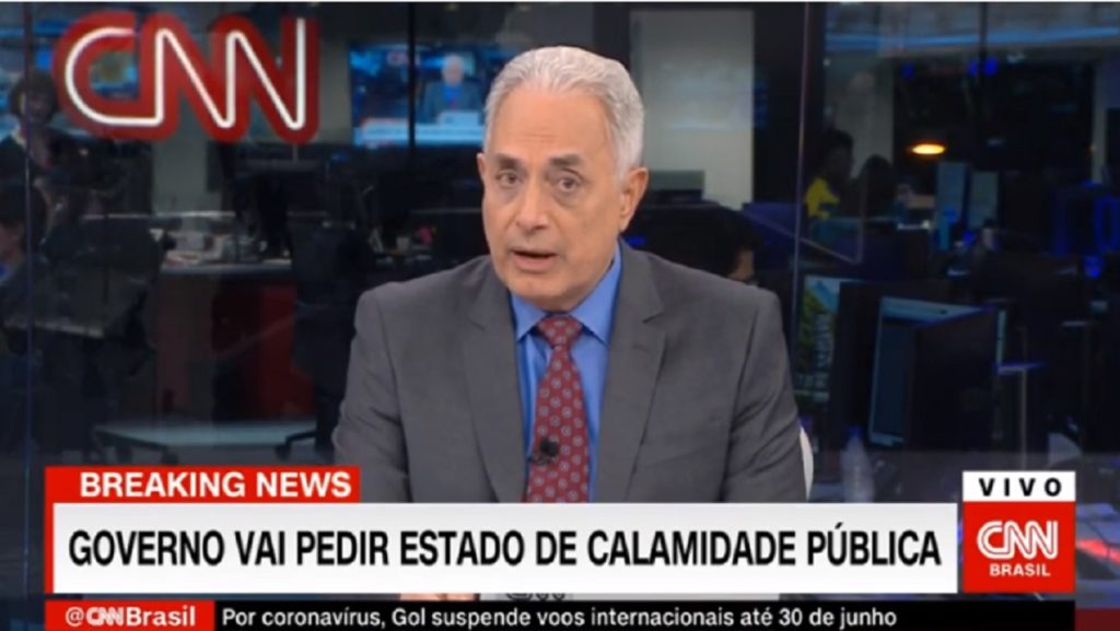 William Waack, no Jornal da CNN