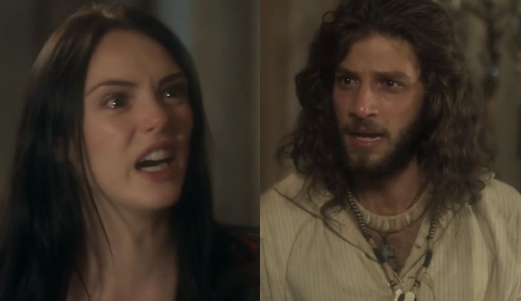 Anna (Isabelle Drummond) e Joaquim (Chay Suede) de Novo Mundo
