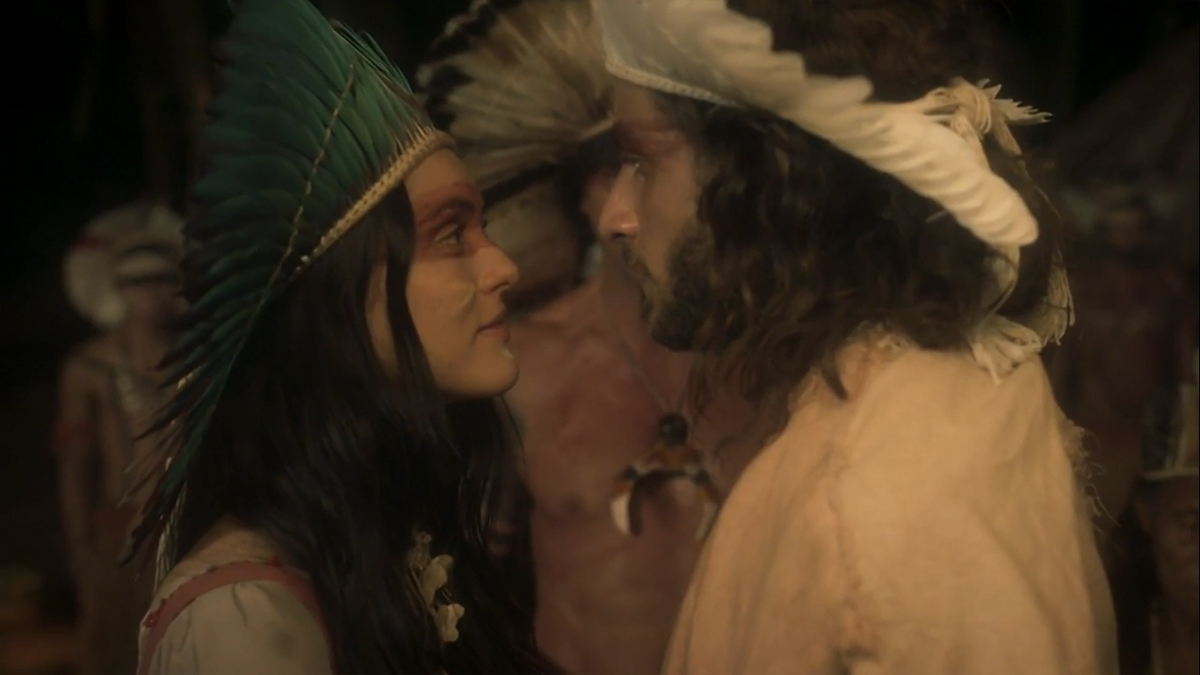 Anna (Isabelle Drummond) e Joaquim (Chay Suede) em Novo Mundo