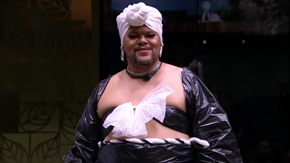 Babu maquiado e vestido pelas sisters no BBB 20