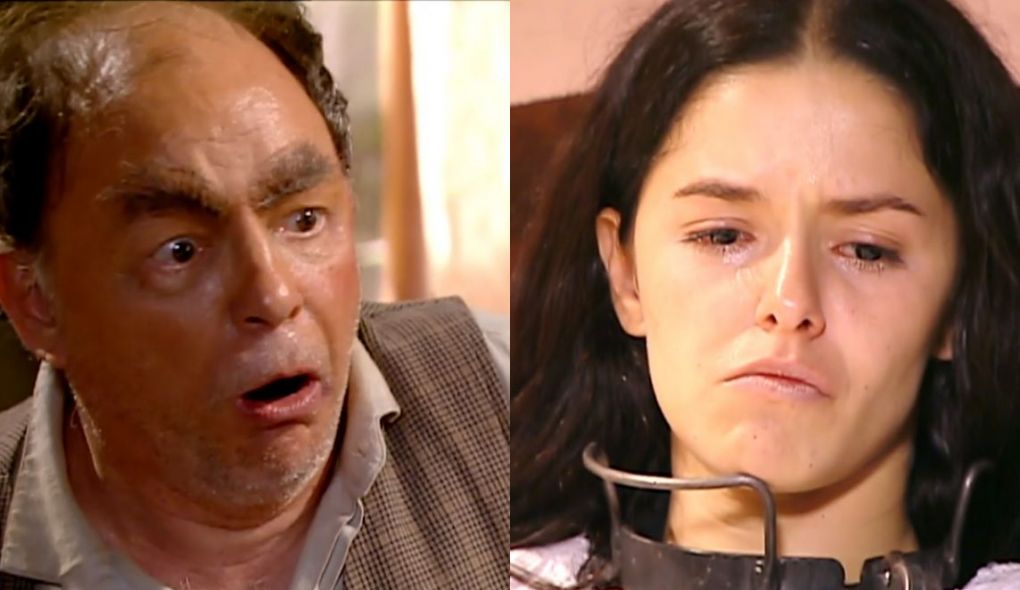 Belchior (Ewerton de Castro) e Isaura (Bianca Rinaldi) de A Escrava Isaura