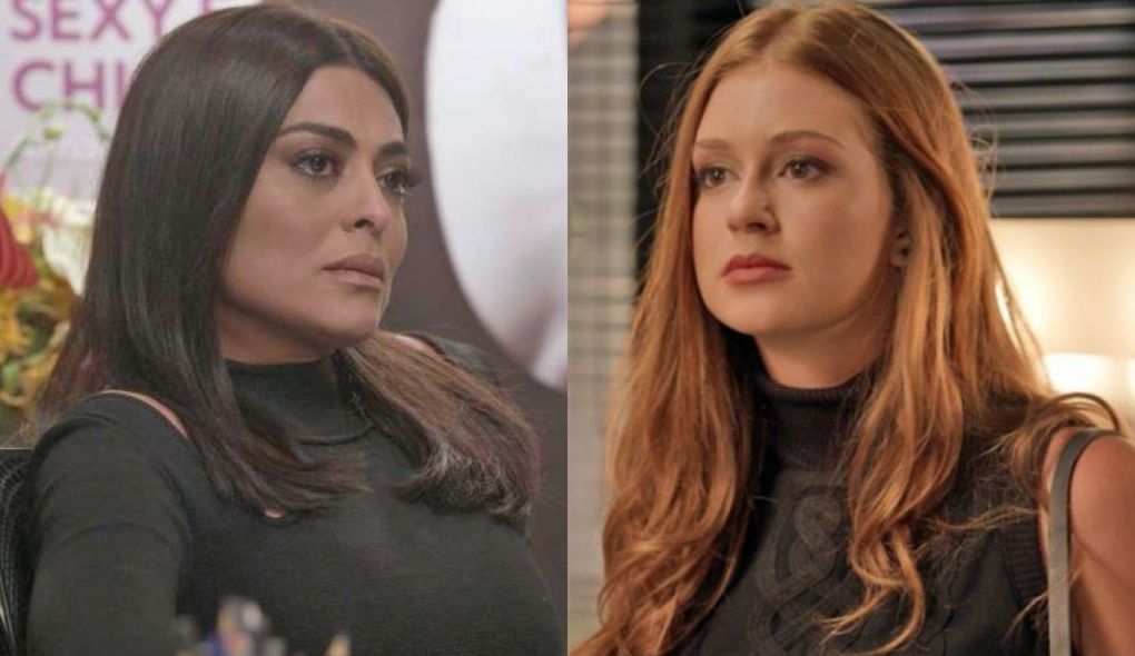 Carolina (Juliana Paes) e Eliza (Marina Ruy Barbosa) de Totalmente Demais