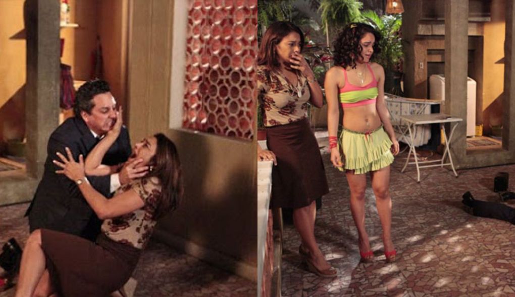 Celeste (Dira Paes), Solange (Carol Macedo) de Fina Estampa